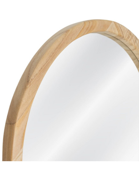 Grand Miroir mural arrondi Arche 60x160 Bois de paulonwnia Naturel Arkhéo