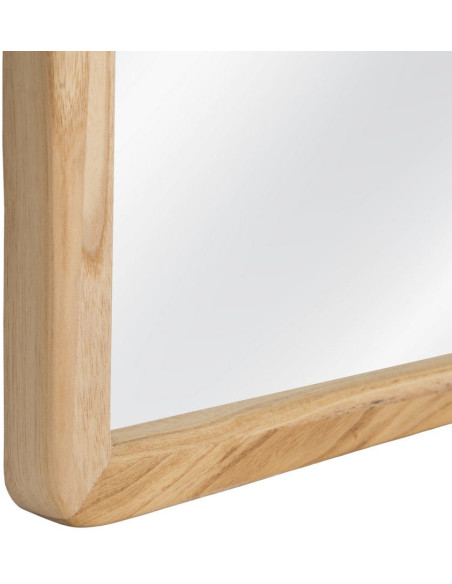 Grand Miroir mural arrondi Arche 60x160 Bois de paulonwnia Naturel Arkhéo