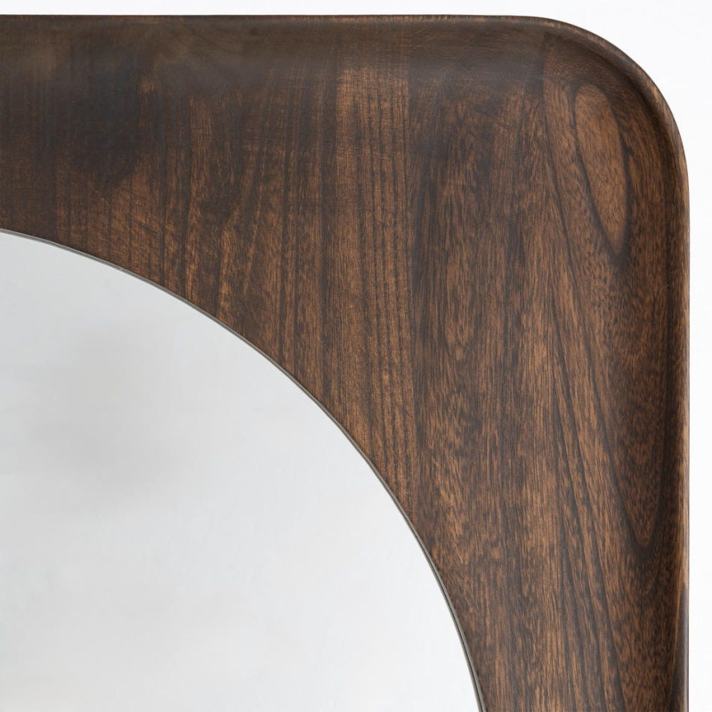 Miroir mural Halo 80x80 cm en bois de...