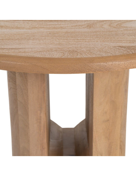 Table basse ronde Oréa Ø60 cm en bois de manguier naturel
