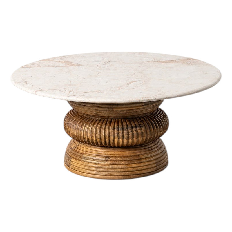 Table basse ronde Ø80 cm marbre beige...