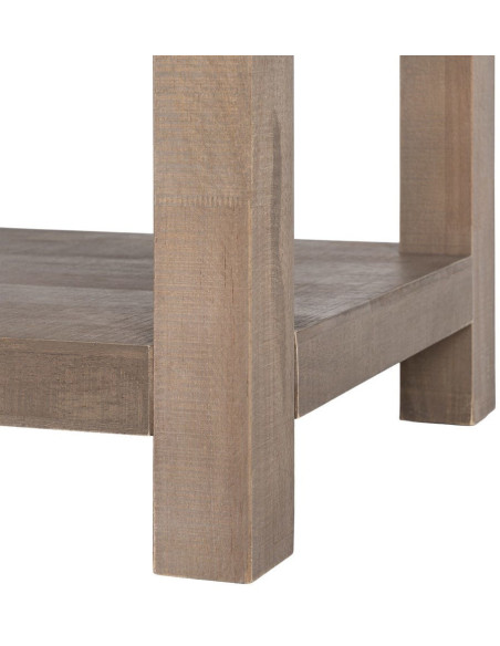 Console Maison de campagne chic Rectangulaire 3 tiroirs 1 étagère 135 cm Bois de pin Naturel Cottage