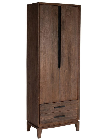ARMARIO MARRÓN MADERA DE MANGO SALÓN 75 X 40 X 200 CM
