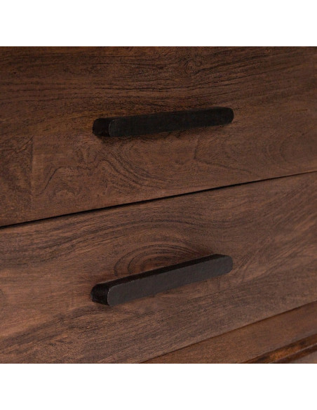 ARMARIO MARRÓN MADERA DE MANGO SALÓN 75 X 40 X 200 CM 