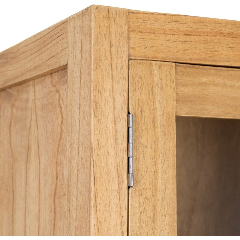 VITRINA NATURAL MADERA MINDI SALÓN 90 X 40 X 180 CM 