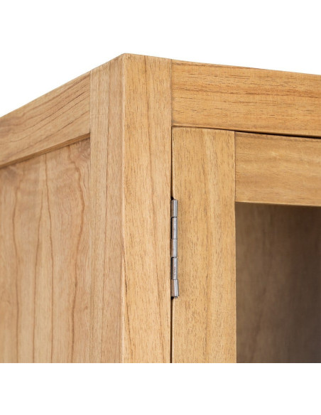 VITRINA NATURAL MADERA MINDI SALÓN 90 X 40 X 180 CM 