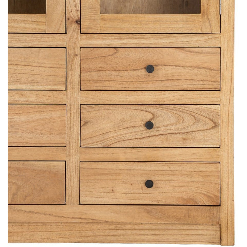 VITRINA NATURAL MADERA MINDI SALÓN 90 X 40 X 180 CM 