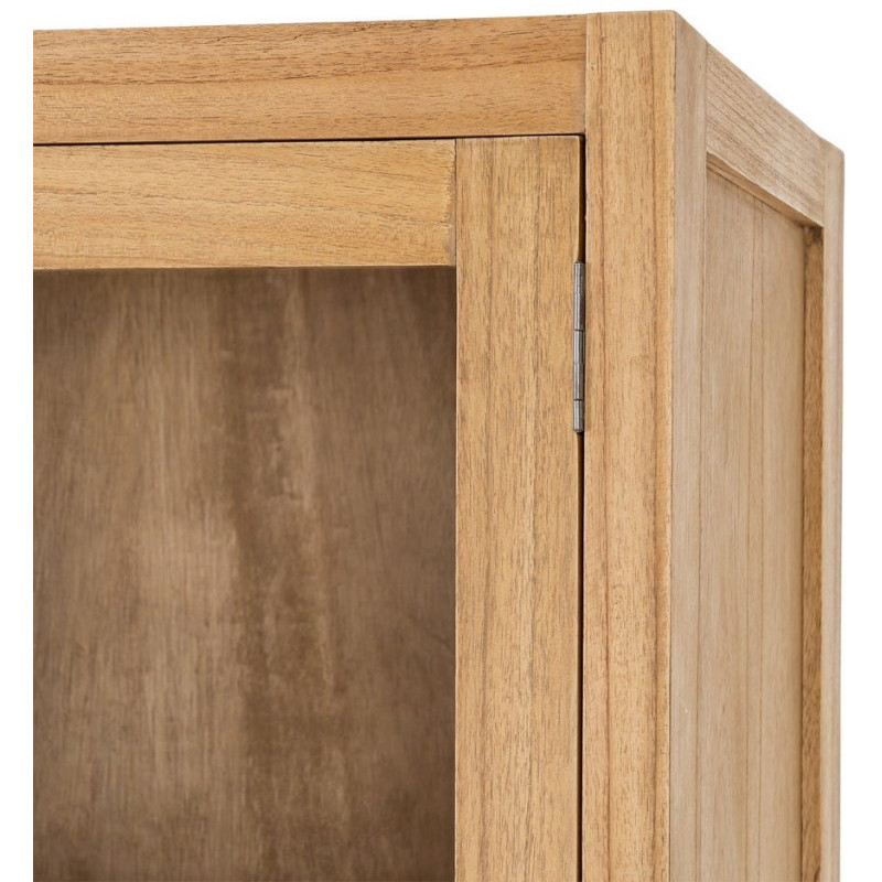 VITRINA NATURAL MADERA MINDI SALÓN 90 X 40 X 180 CM 