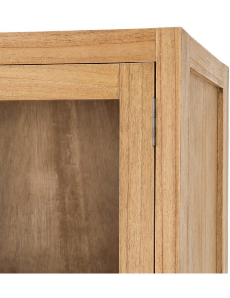 VITRINA NATURAL MADERA MINDI SALÓN 90 X 40 X 180 CM 