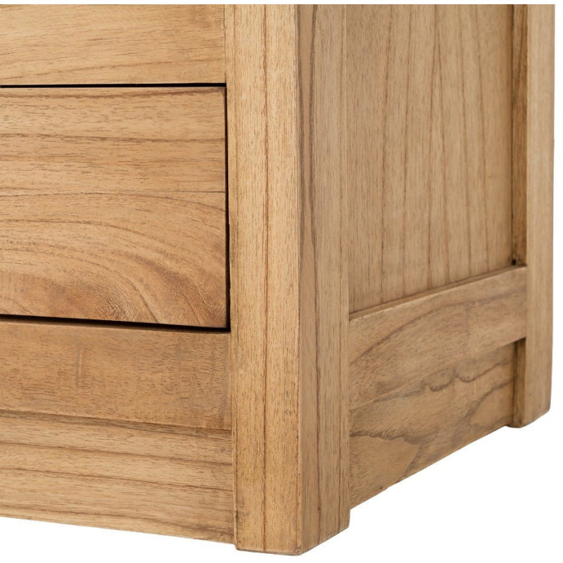 VITRINA NATURAL MADERA MINDI SALÓN 90 X 40 X 180 CM 