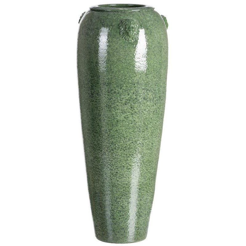 Grand Vase XXl moderne chic Lion Amphore H 80 cm Céramique Vert Léonno 