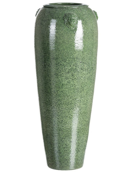 Grand Vase XXl moderne chic Lion Amphore H 80 cm Céramique Vert Léonno 