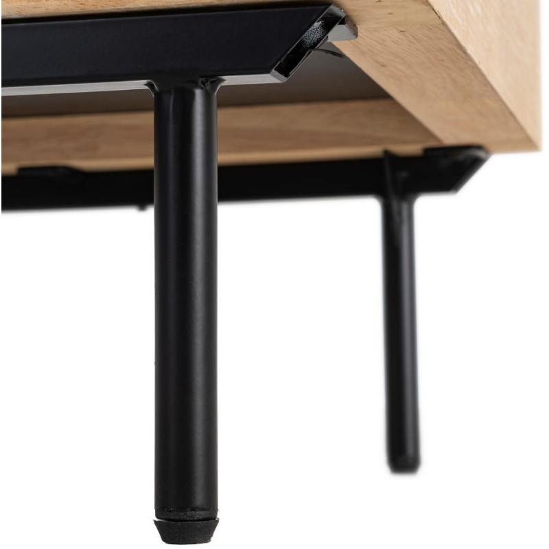 MESITA NATURAL-NEGRO MADERA-METAL 50 X 40 X 70,50 CM 