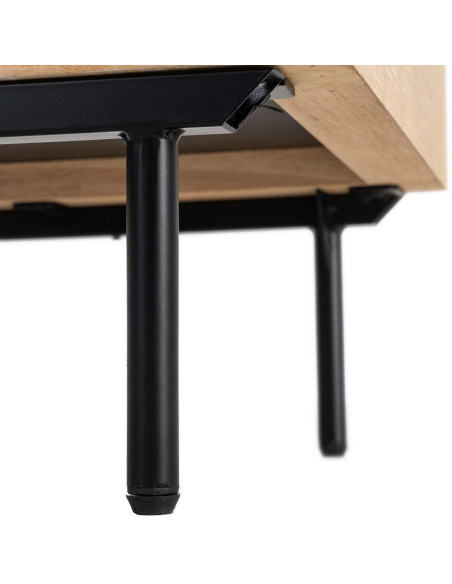 MESITA NATURAL-NEGRO MADERA-METAL 50 X 40 X 70,50 CM 