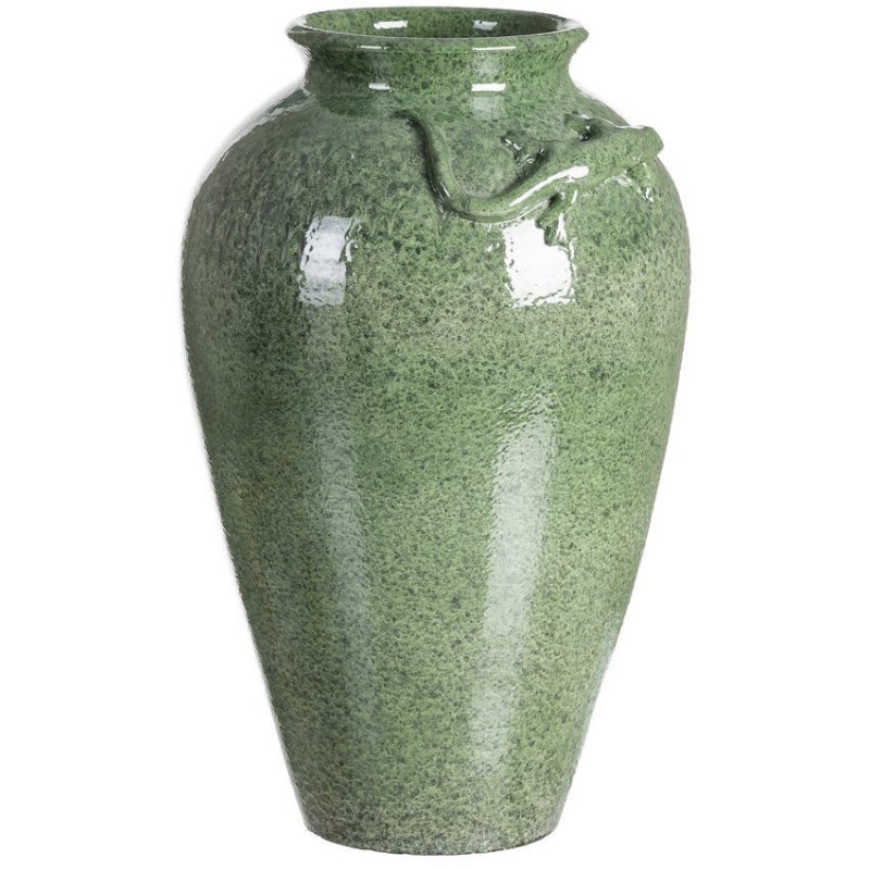 Grand Vase moderne Lézard Amphore H 60 cm Céramique Vert Lagarto 