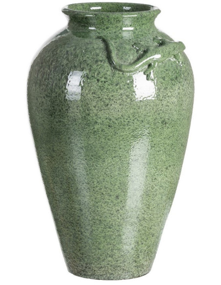 Grand Vase moderne Lézard Amphore H 60 cm Céramique Vert Lagarto 