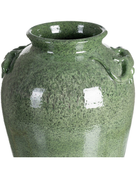 Grand Vase moderne Lézard Amphore H 60 cm Céramique Vert Lagarto 