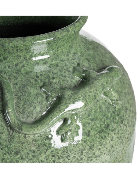 Grand Vase moderne Lézard Amphore H 60 cm Céramique Vert Lagarto 