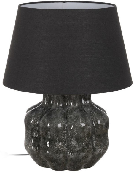 LÁMPARA MESA GRIS CERÁMICA ILUMINACIÓN 50 X 50 X 62,50 CM 