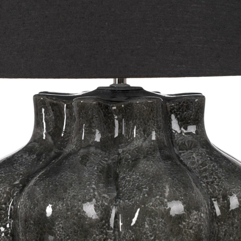LÁMPARA MESA GRIS CERÁMICA ILUMINACIÓN 50 X 50 X 62,50 CM 