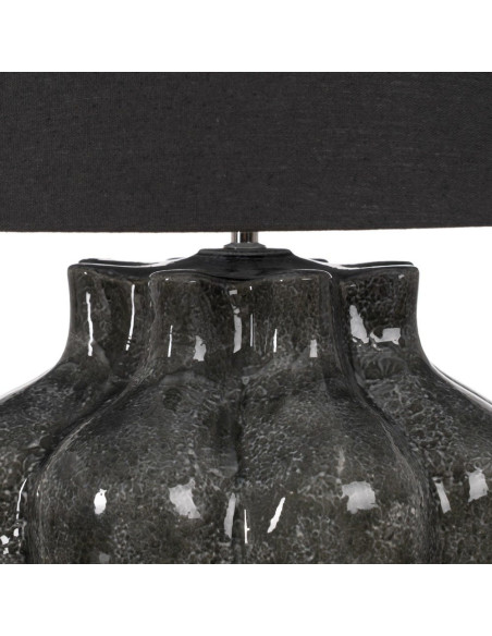 LÁMPARA MESA GRIS CERÁMICA ILUMINACIÓN 50 X 50 X 62,50 CM 