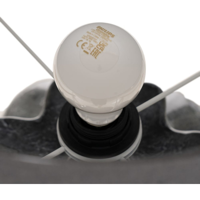 LÁMPARA MESA GRIS CERÁMICA ILUMINACIÓN 50 X 50 X 62,50 CM 