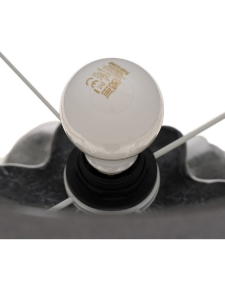 LÁMPARA MESA GRIS CERÁMICA ILUMINACIÓN 50 X 50 X 62,50 CM 