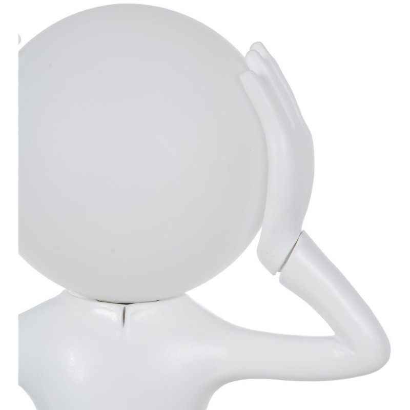 LÁMPARA MESA FIGURA BLANCO RESINA 27 X 18 X 52,50 CM 