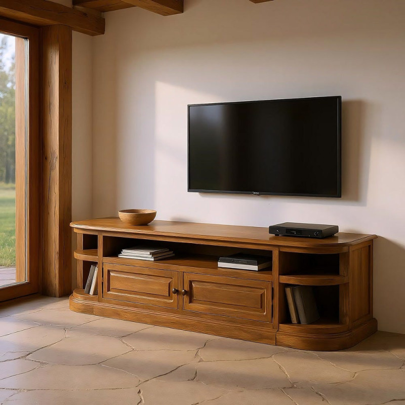 MUEBLE TV NATURAL MADERA DE MANGO SALÓN 198 X 45 X 50 CM 