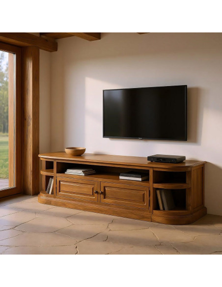 MUEBLE TV NATURAL MADERA DE MANGO SALÓN 198 X 45 X 50 CM 
