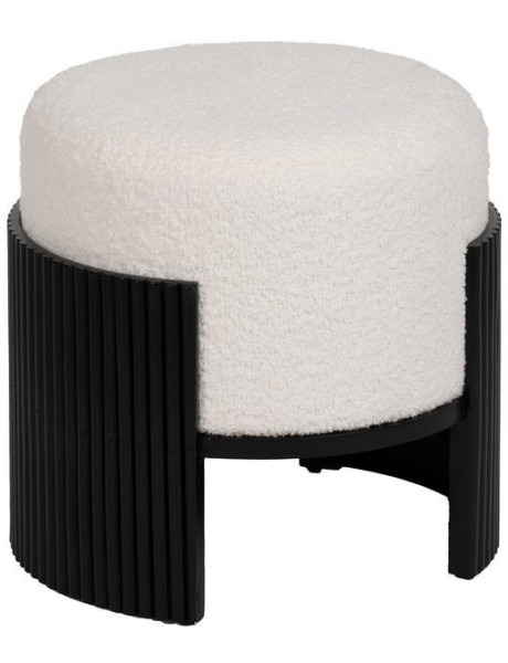 PUF BLANCO-NEGRO DM-TEJIDO 43 X 43 X 41 CM