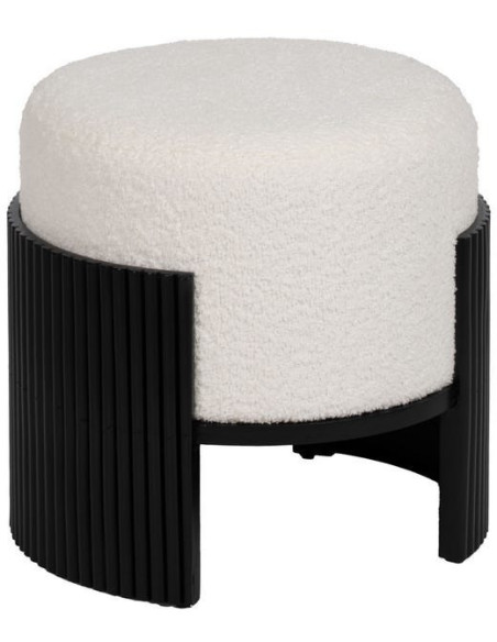 PUF BLANCO-NEGRO DM-TEJIDO 43 X 43 X 41 CM