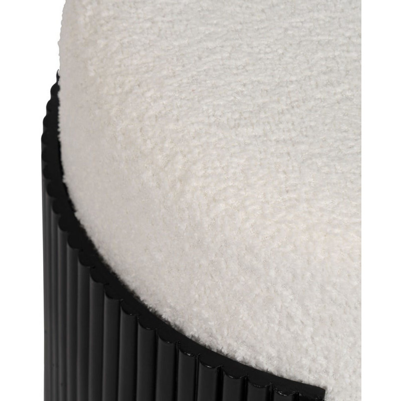 PUF BLANCO-NEGRO DM-TEJIDO 43 X 43 X 41 CM 