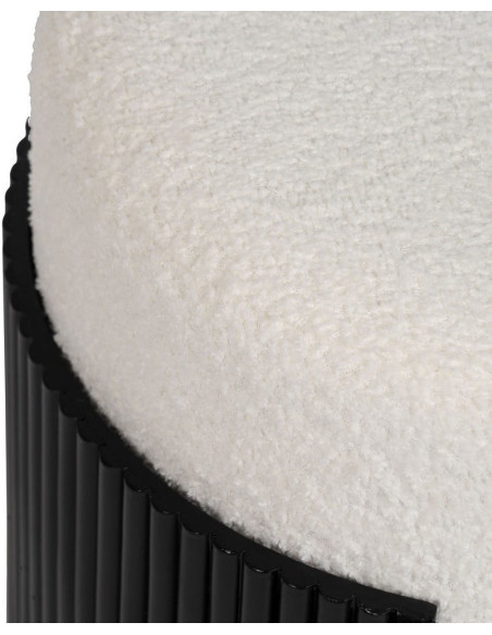PUF BLANCO-NEGRO DM-TEJIDO 43 X 43 X 41 CM 