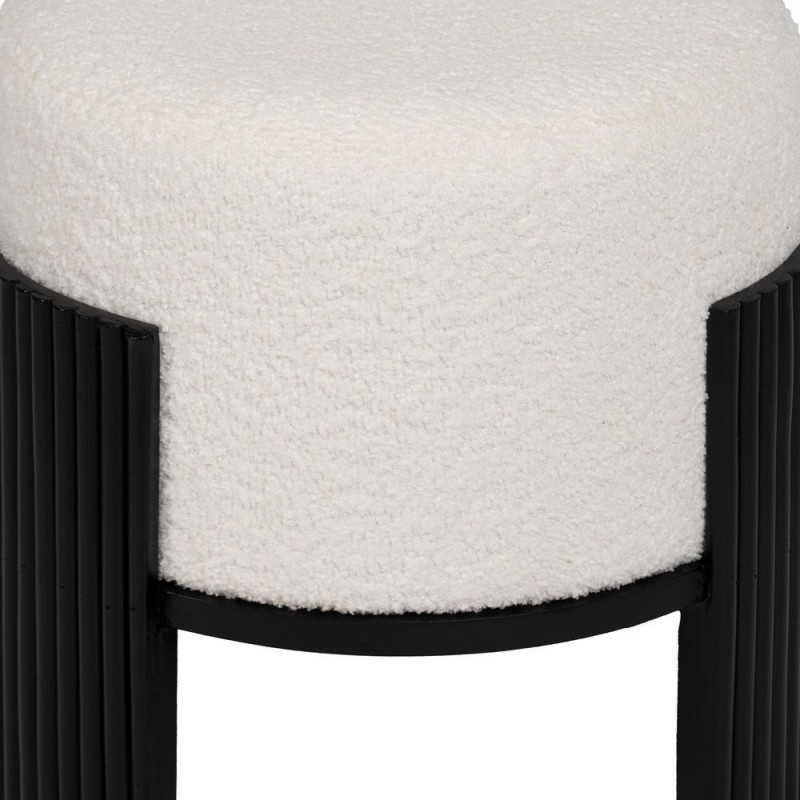 PUF BLANCO-NEGRO DM-TEJIDO 43 X 43 X 41 CM 