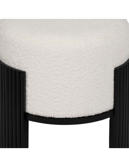 PUF BLANCO-NEGRO DM-TEJIDO 43 X 43 X 41 CM 