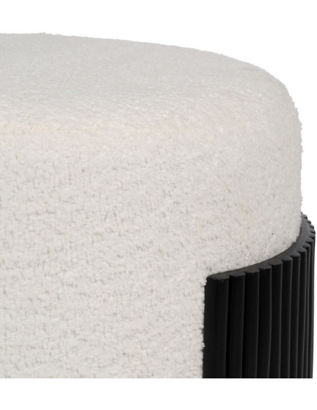 PUF BLANCO-NEGRO DM-TEJIDO 43 X 43 X 41 CM 