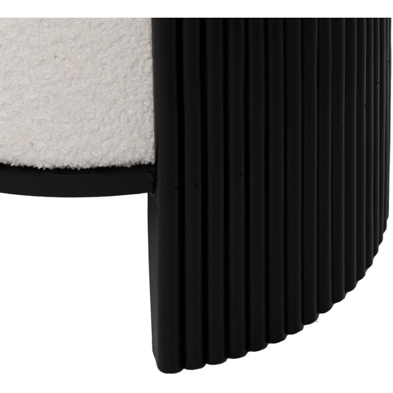 PUF BLANCO-NEGRO DM-TEJIDO 43 X 43 X 41 CM 