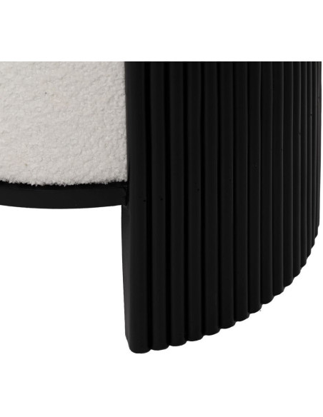 PUF BLANCO-NEGRO DM-TEJIDO 43 X 43 X 41 CM 