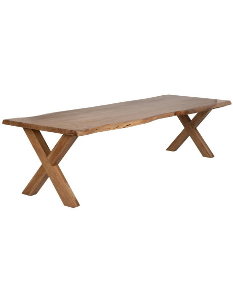 MESA COMEDOR NATURAL MADERA DE ACACIA 280 X 100 X 76 CM 