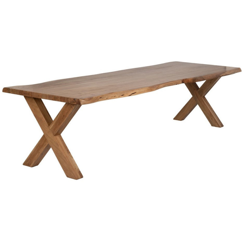 MESA COMEDOR NATURAL MADERA DE ACACIA 280 X 100 X 76 CM 