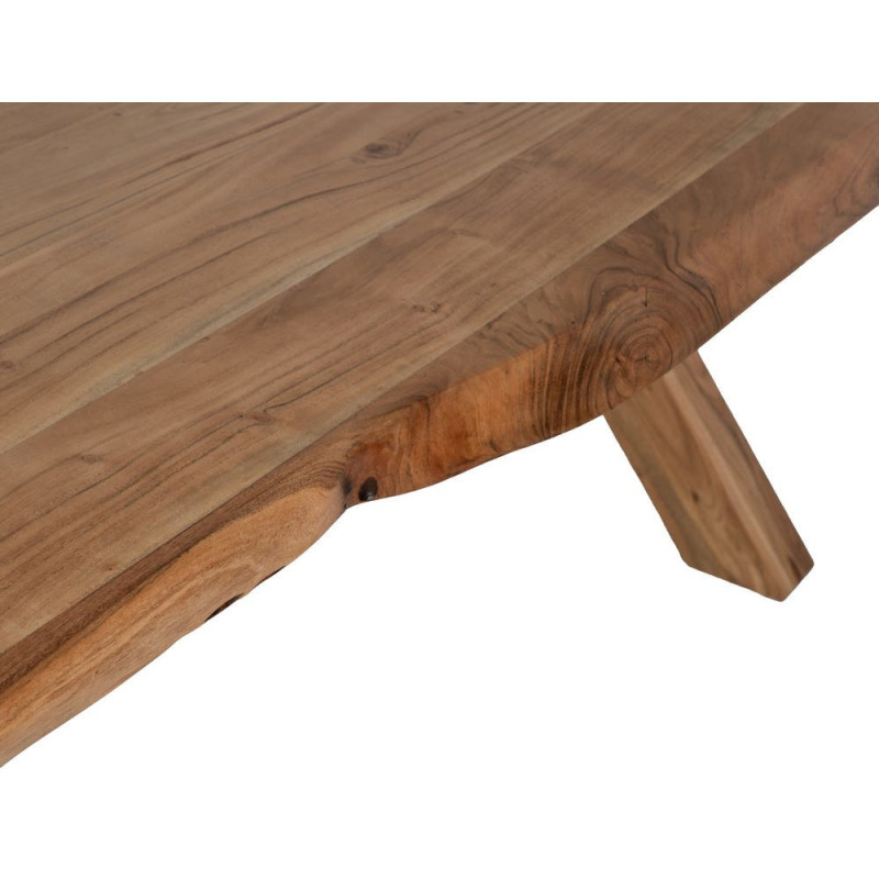 MESA COMEDOR NATURAL MADERA DE ACACIA 280 X 100 X 76 CM 