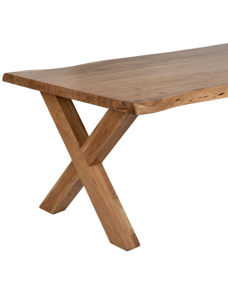 MESA COMEDOR NATURAL MADERA DE ACACIA 280 X 100 X 76 CM 