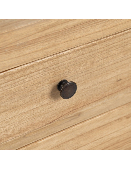 MESITA NATURAL MADERA MINDI DORMITORIO 60 X 35 X 65 CM 