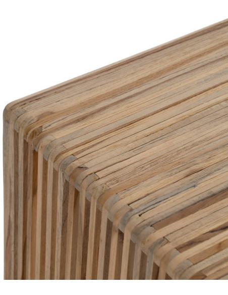 S/2 MESA CENTRO NATURAL MADERA DE TECA 85 X 35 X 41 CM 