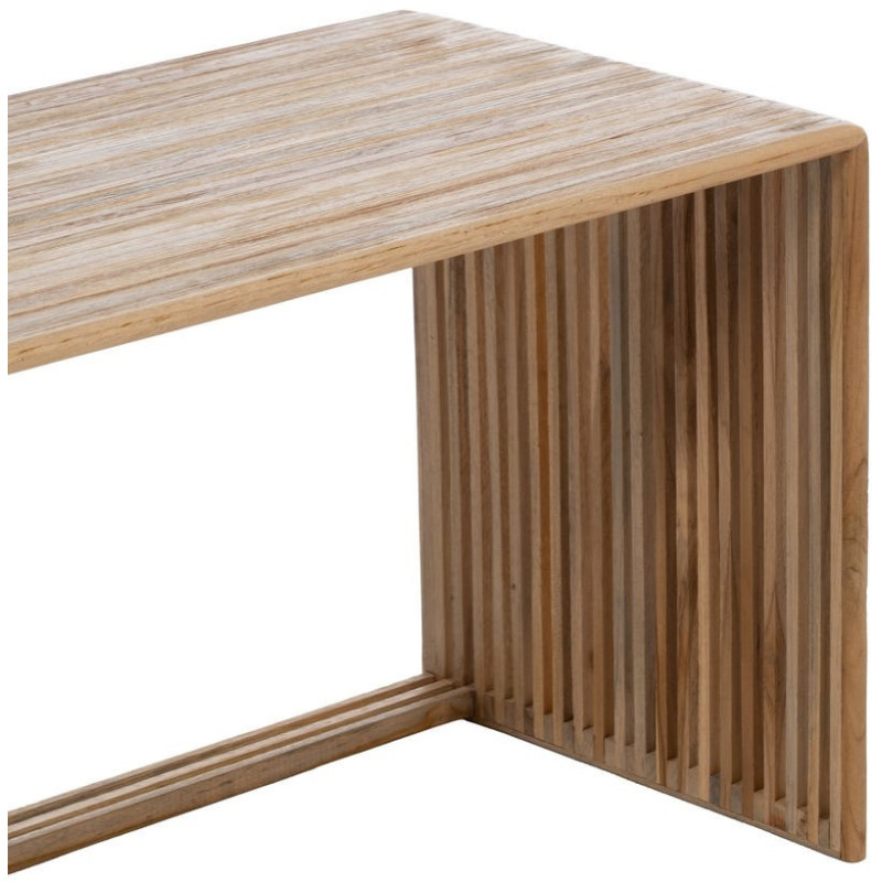S/2 MESA CENTRO NATURAL MADERA DE TECA 85 X 35 X 41 CM 