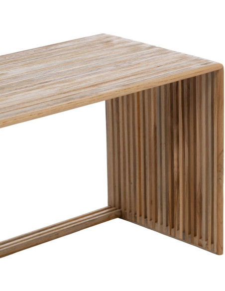 S/2 MESA CENTRO NATURAL MADERA DE TECA 85 X 35 X 41 CM 