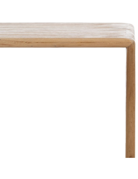S/2 MESA CENTRO NATURAL MADERA DE TECA 85 X 35 X 41 CM 