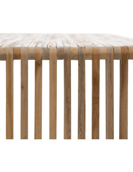 S/2 MESA CENTRO NATURAL MADERA DE TECA 85 X 35 X 41 CM 
