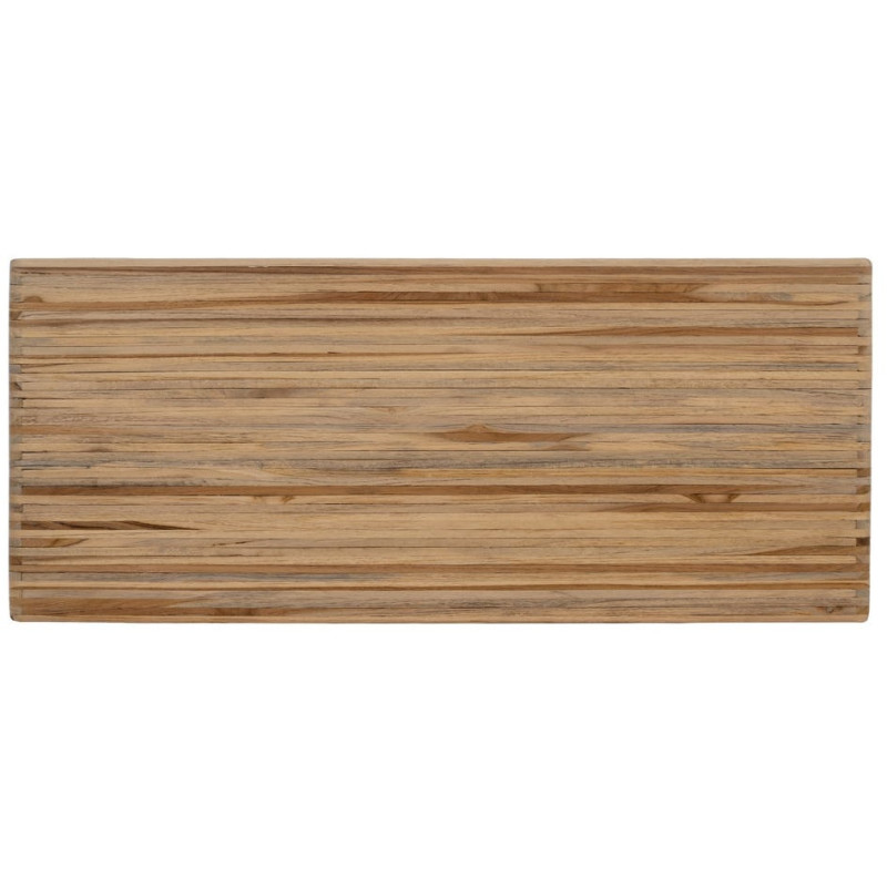S/2 MESA CENTRO NATURAL MADERA DE TECA 85 X 35 X 41 CM 